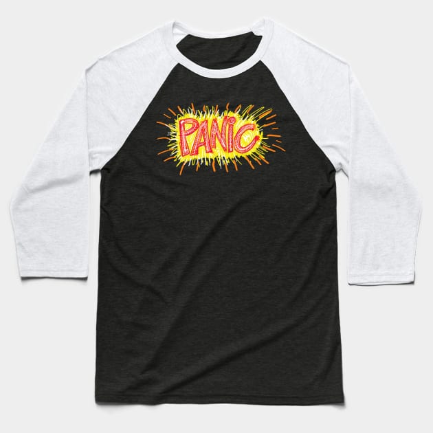 Panic!!! Baseball T-Shirt by Dani Vittz